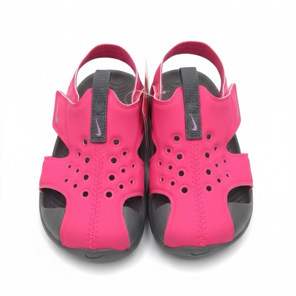 New Nike Kids Fuchsia and Gray Sandals